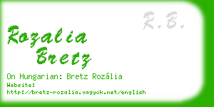 rozalia bretz business card