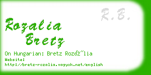 rozalia bretz business card